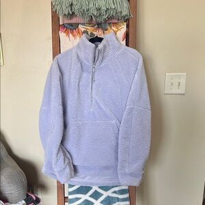 lululemon athletica Lavender Sherpa Quarter-Zip Pullover